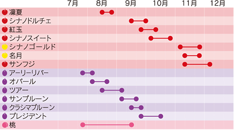 収穫時期グラフ